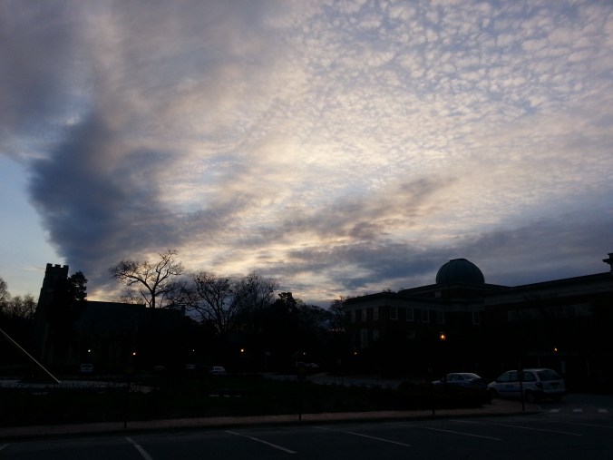 Sunrise going to class