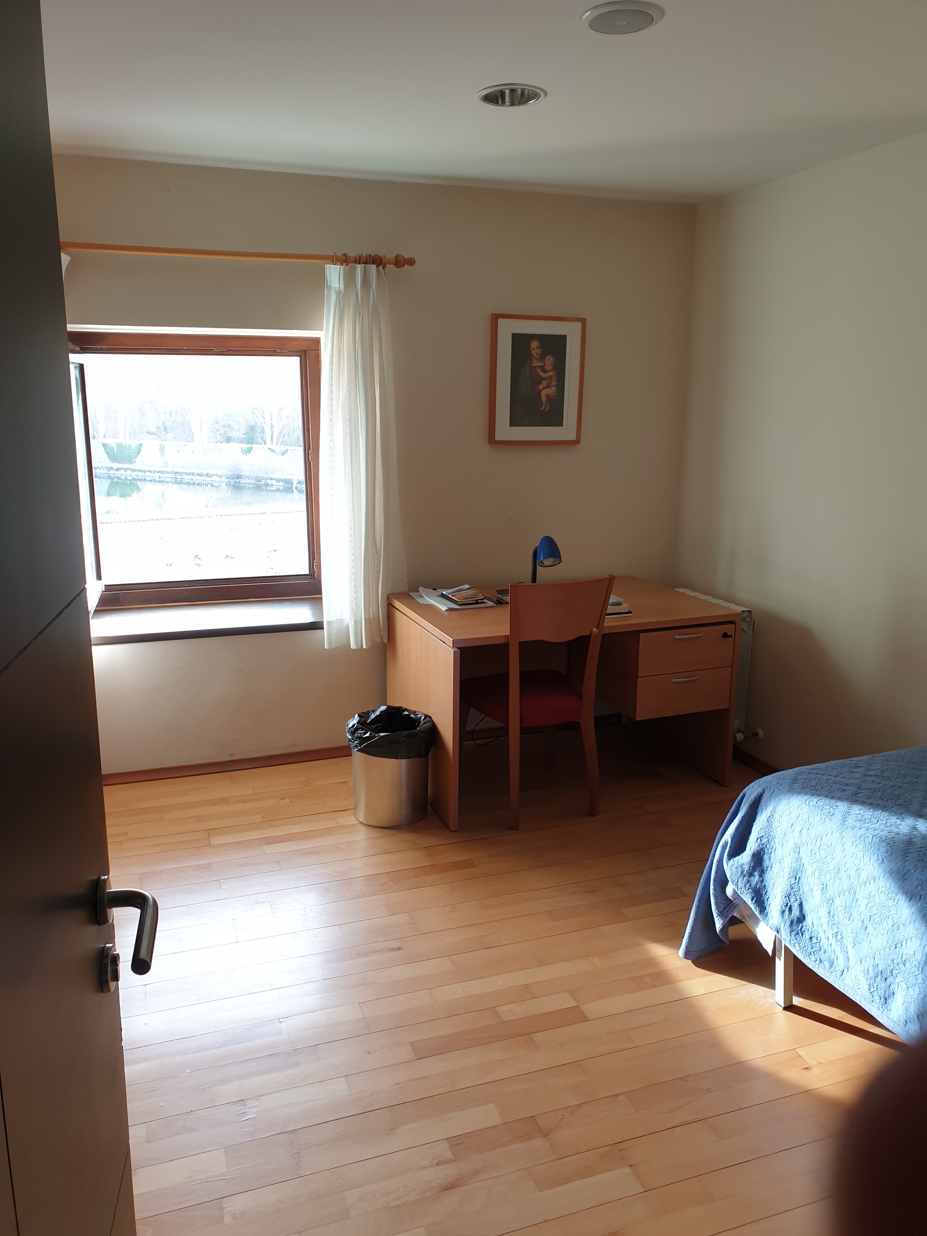 A simple cell in a monastery helps you focus