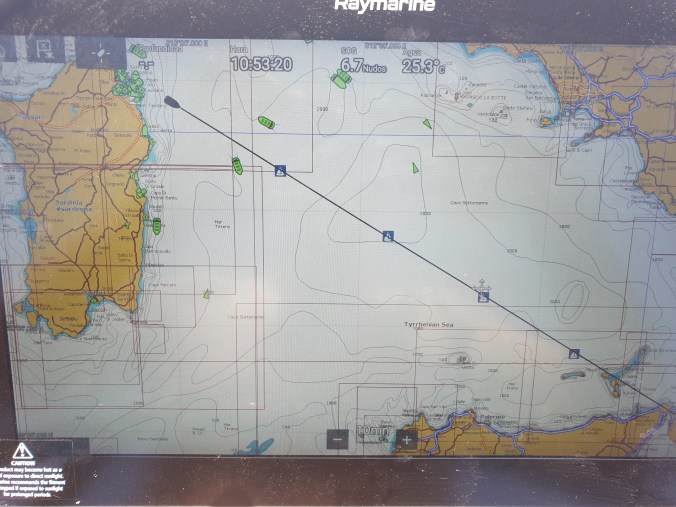 On course for the Messina Straight